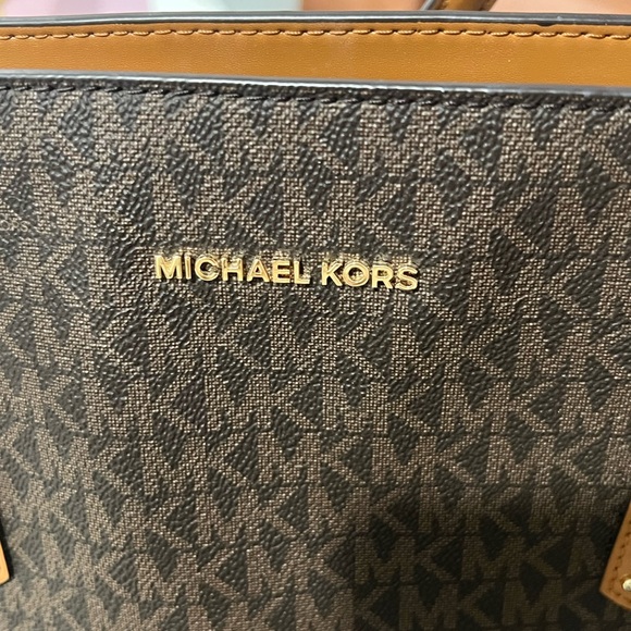 Michael Kors Dark Brown Signature Tote - Picture 4 of 5